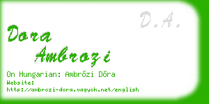 dora ambrozi business card